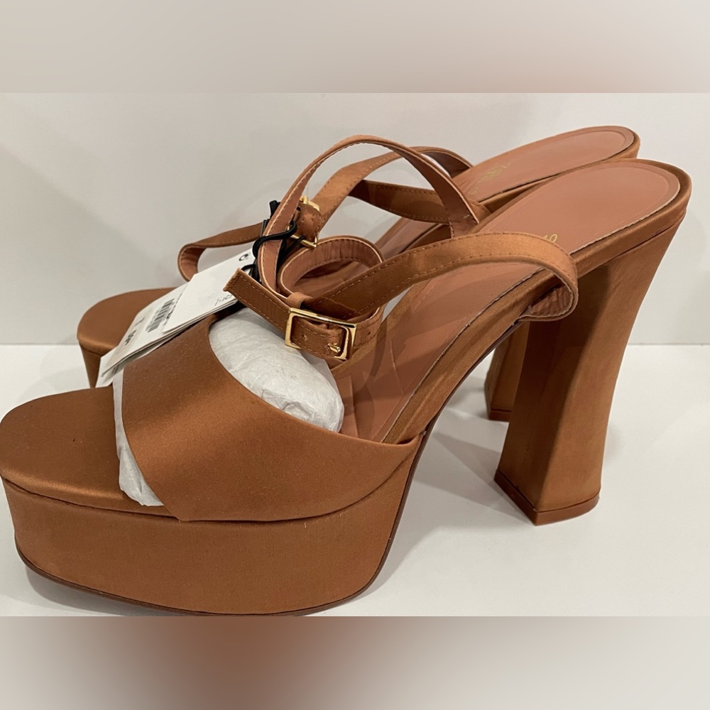 Zara Brown Platform Sandals